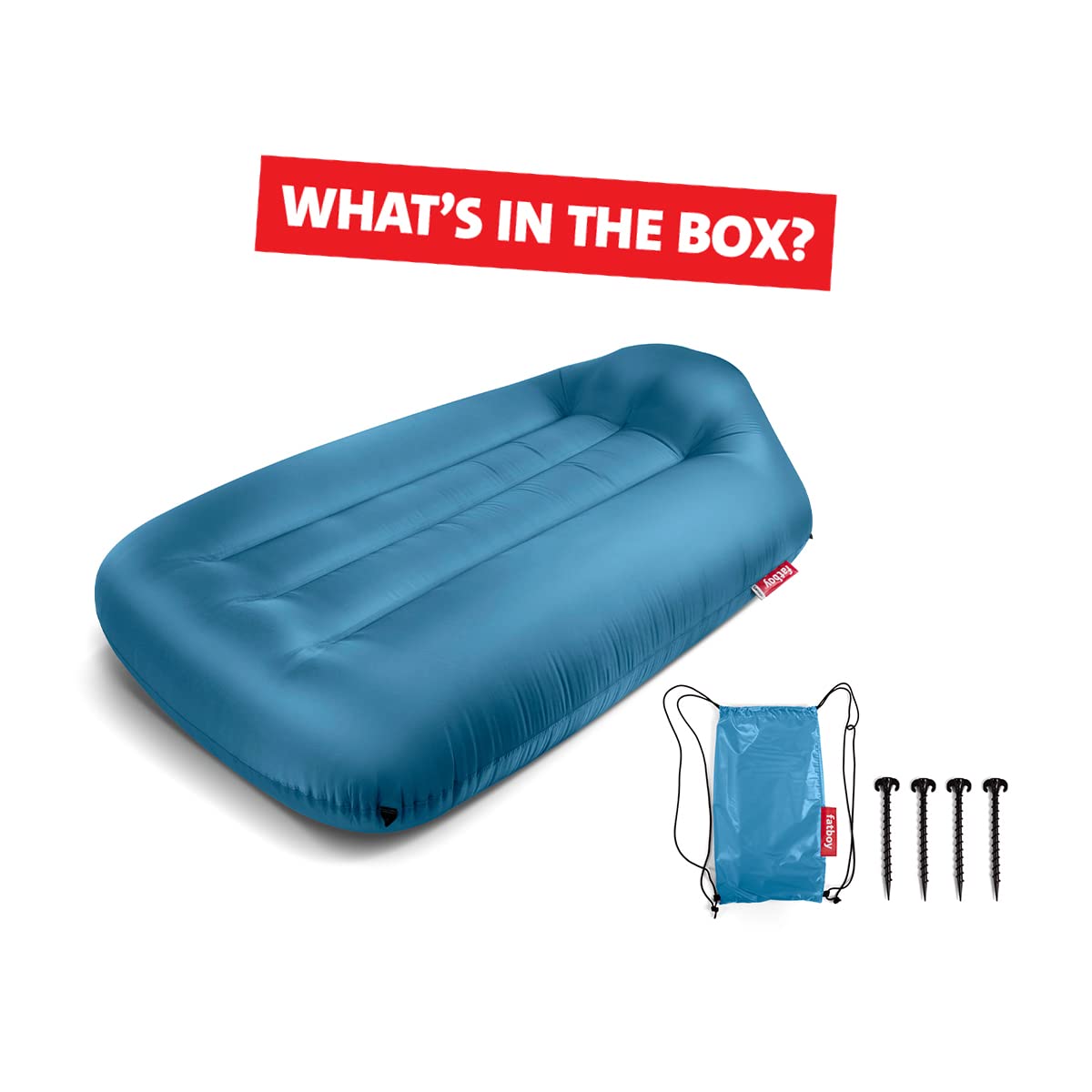 Fatboy® Blow Up Chair Lamzac O - Aufblasbares Sofa für Erwachsene & Kinder - Aufblasbares Sofa - Aufblasbarer Stuhl - 110 x 103 x 62 cm - Keine Pumpe erforderlich - Für drinnen und draußen, Rot