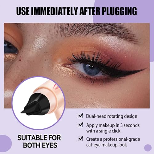 Winged Eyeliner Stamp Dual End Rotatable Waterproof Liner miniatura 5