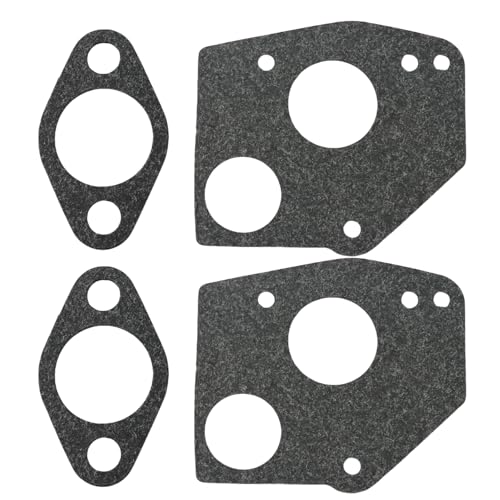 Image of 27355S Intake Gasket and 272409S Fuel Tank Gasket Compatible with Briggs & Stratton Carburetor Tank Intake Gasket (2 Sets)
