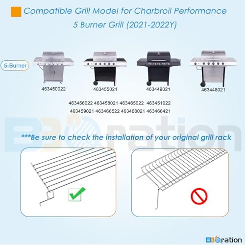 Image of G429-0001-W1 Warming Rack Grill Parts for Charbroil Performance 5 Burner