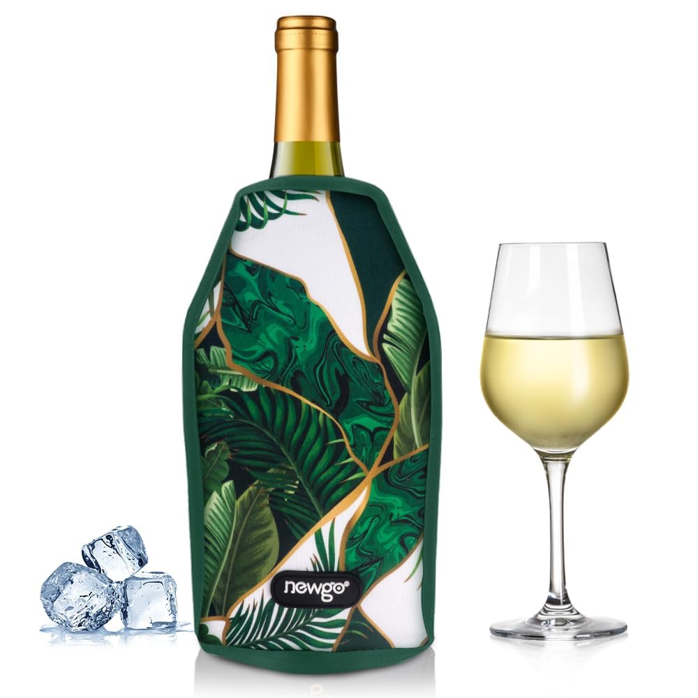 NEWGO Kühlmanschette Wein Aktiv WeinkühlerFlaschenkühler Manschette Sektflasche Weinkühler Sektkühler Hülle Manschetten für Wein, Champagner, Flaschen, Wasserabweisender Stoff