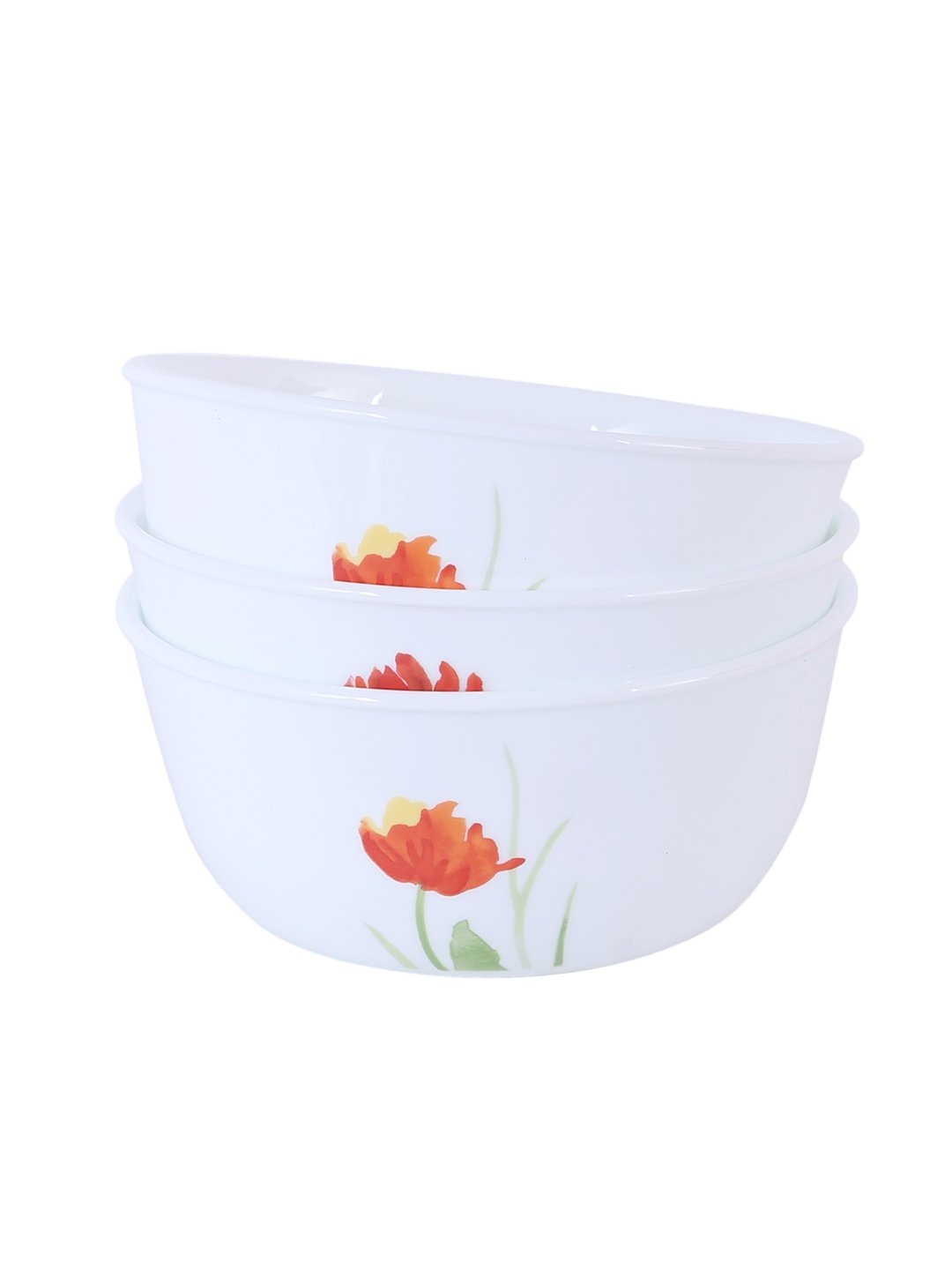 Buy Corelle Kalypso VS Glass Curry Bowl Set, 828ml, Set of 3, White