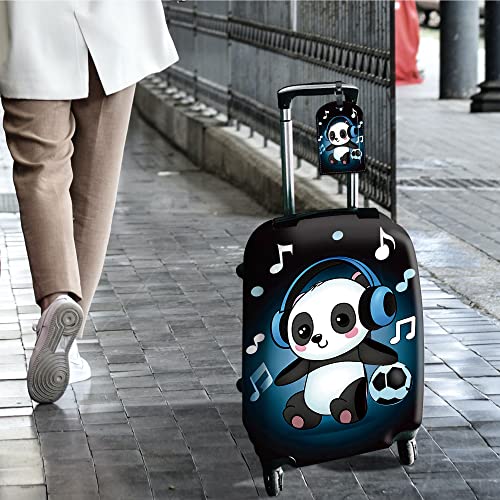 RYUITHDJP Suitcase Cover 18-22 Inches, Luggage Cover for Suitcase Premium Zipper Close Protect and Personalize Your Luggage - Cute Panda2