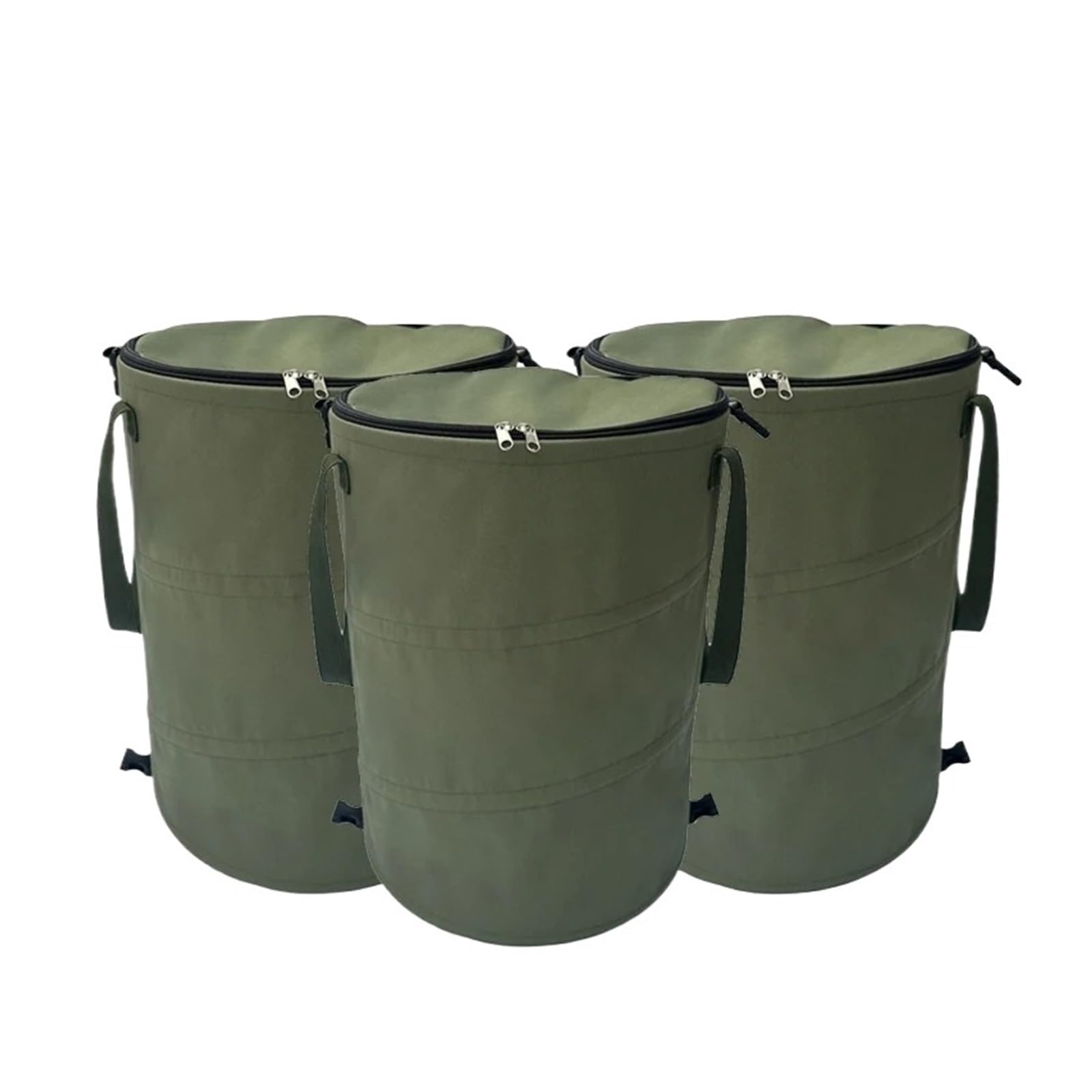 Basurero para Coche Cubo Basura para Acampar Aire Libre Caja Almacenamiento Multifuncional Plegable Bolsa Cesta Ropa Sucia Gran Capacidad Basureros Portátil Coches(Green 3PCS)