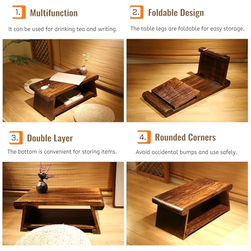 Table de méditation imperméable à pieds épais pour rituel du thé - 5