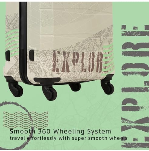 Image of Safari Printed Medium Size 24 Inch Trolley Bag for Travel with Dual Wheels Explore