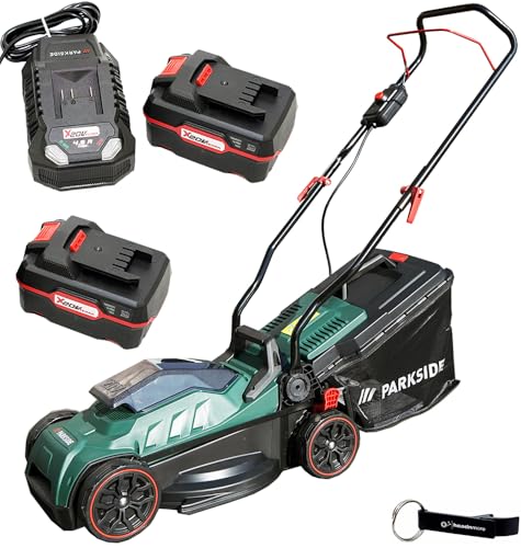 HEADNMORE® Bundle Parkside® PRMA 20 - Cortacésped con batería de ...