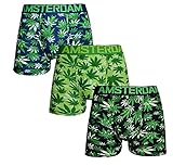 GIANVAGLIA Boxershorts Herren 3er Set Hanf Premium Stretch Baumwolle Amsterdam (XL)