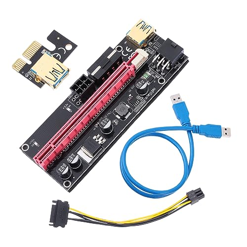 UKCOCO 1 Juego pcie 1x a 16x 6 Pines Adaptador USB Adaptador pci-e Tarjeta Vertical PCIE Cable Flexible para Tarjeta gráfica Tarjeta de extensión Duradera Tarjeta pcie el plastico