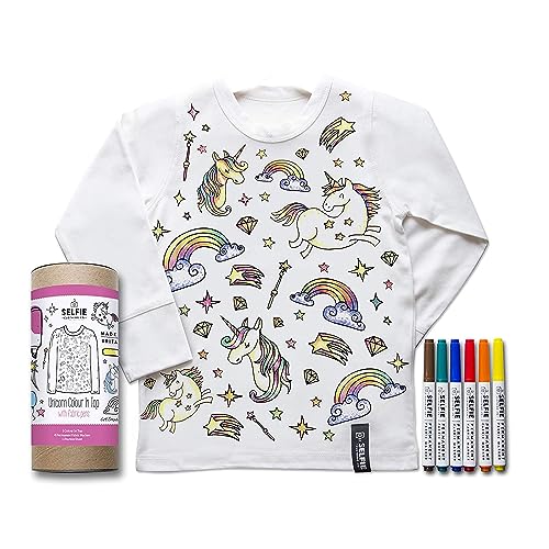 Chemise à coloriage licorne pour animer les mercredis après-midi des enfants