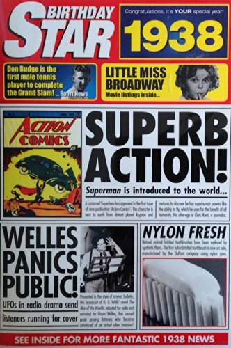 1938 Birthday Gifts - 1938 DVD Film and 1938 Birthday Star Card