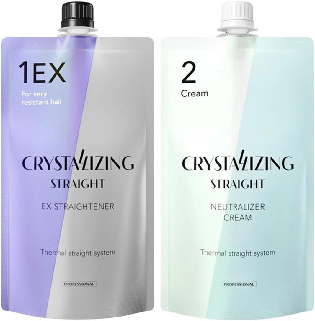 ODE Hair Rebonding Professional Crystallizing Straightener (EX1) + Neutralizing Cream (2) Set
