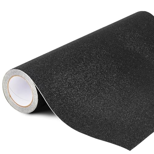 Image of Watersay 24 Inch X 10 ft Anti Slip Traction Tape Widen Waterproof Non Skid Tape Durable Grip and Friction Stair Non Slip Strips Abrasive Adhesive for Stairs Steps Ramp Outdoor Indoor, Black