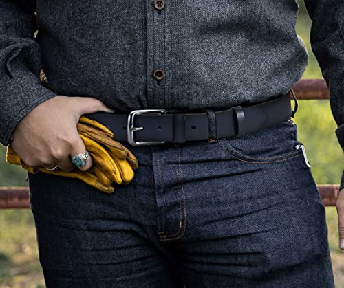 Image of CHAOREN Full Grain Leather Belt for Men, Work Belts for Men Heavy Duty, Daily Wear for Jeans Pants