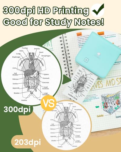 Image of Phomemo Mini Sticker Printer- Print Pod 300dpi M02 Pro Mini Maker Pocket Thermal Bluetooth Printer Sticker Maker for Photo Printing,Study Notes, DIY Cards, List, Travel, Work and Study, Cyan