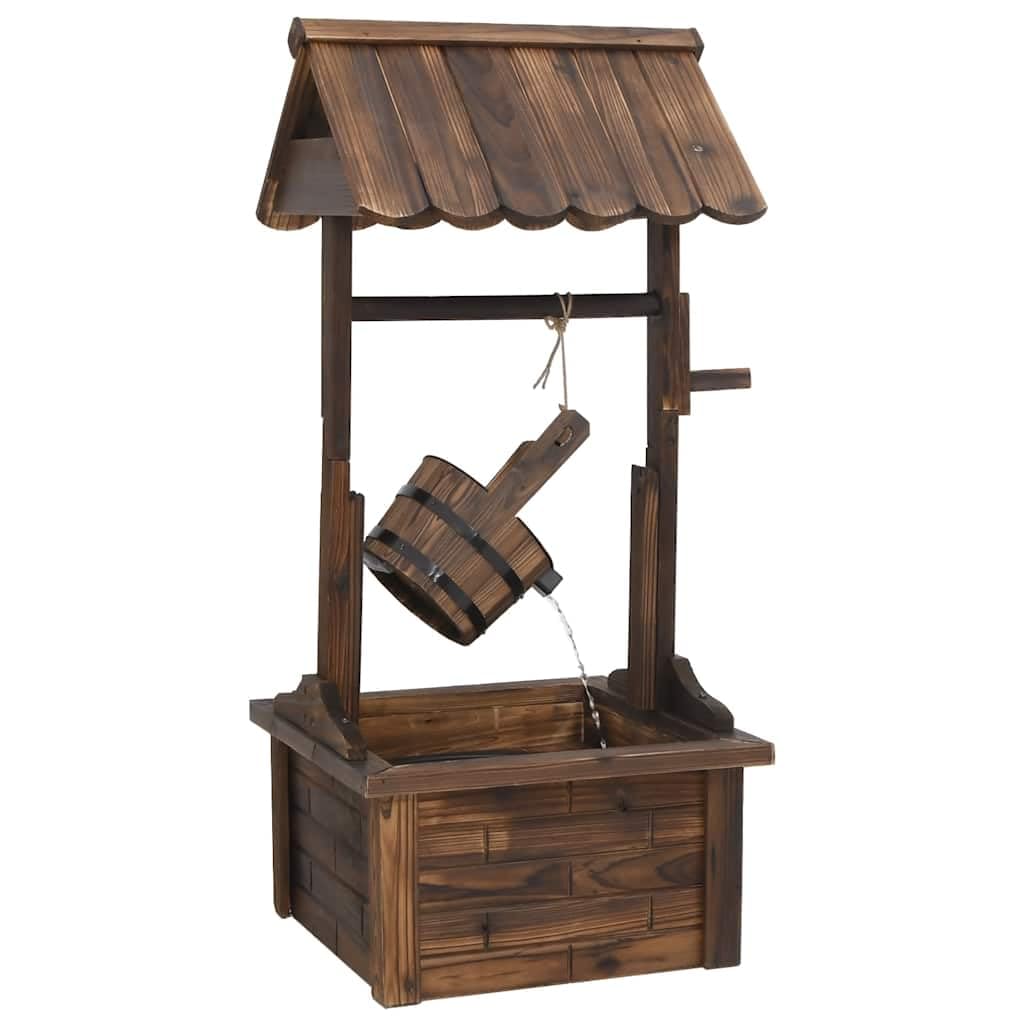 Genérico Fuente Pozo de Deseos con Bomba Madera de Abeto 57x50x112 cm,Casa y jardín,Decoración,Fuentes y estanques,Fuentes y cascadas,363337