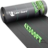 Land Guard 4ft x 300ft Weed Barrier Fabric Heavy Dusty, Ground Cover, Weed Mat, Woven Landscape Fabric for Garden, Lawn and Outdoor Project