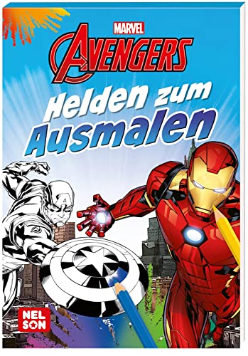 Marvel Avengers: Helden zum Ausmalen: Malblock für Kindergarten-Kinder ab 4 Jahren mit kleiner Abenteuergeschichte