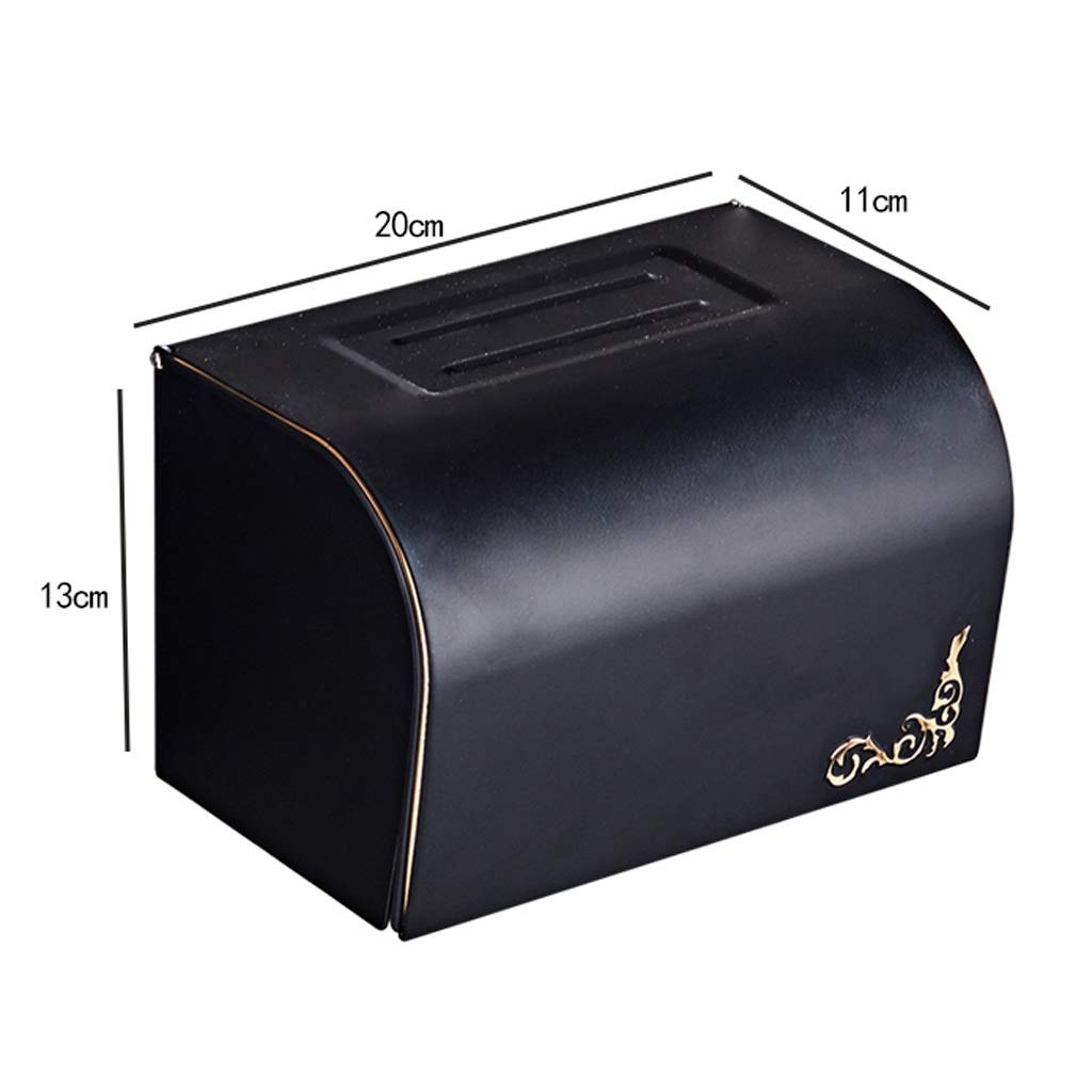 HLTYGWX Portarrollos de Papel higiénico de Montaje en Pared, Rollos de portarrollos de Papel higiénico Impermeables de Acero Inoxidable Adhesivo con Cubierta