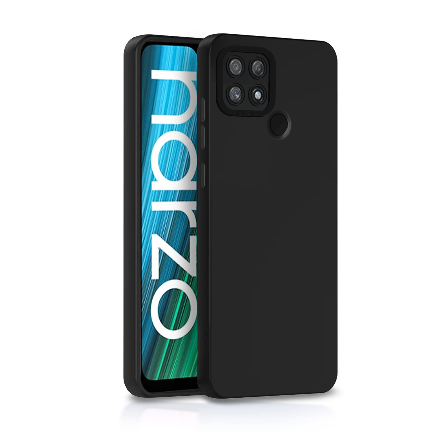 Pikkme Realme Narzo 50A Back Cover Soft Matte Liquid Silicone TPU | Camera Protection | Shockproof Slim Back Case for Realme Narzo 50A (Black) (B09SD2PL77) Amazon Price History, Amazon Price Tracker