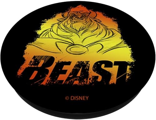 Miniatura 2 de Disney Beauty And The Beast Flame Portrait Sketch PopSockets - Soporte para teléfonos y tabletas, Negro