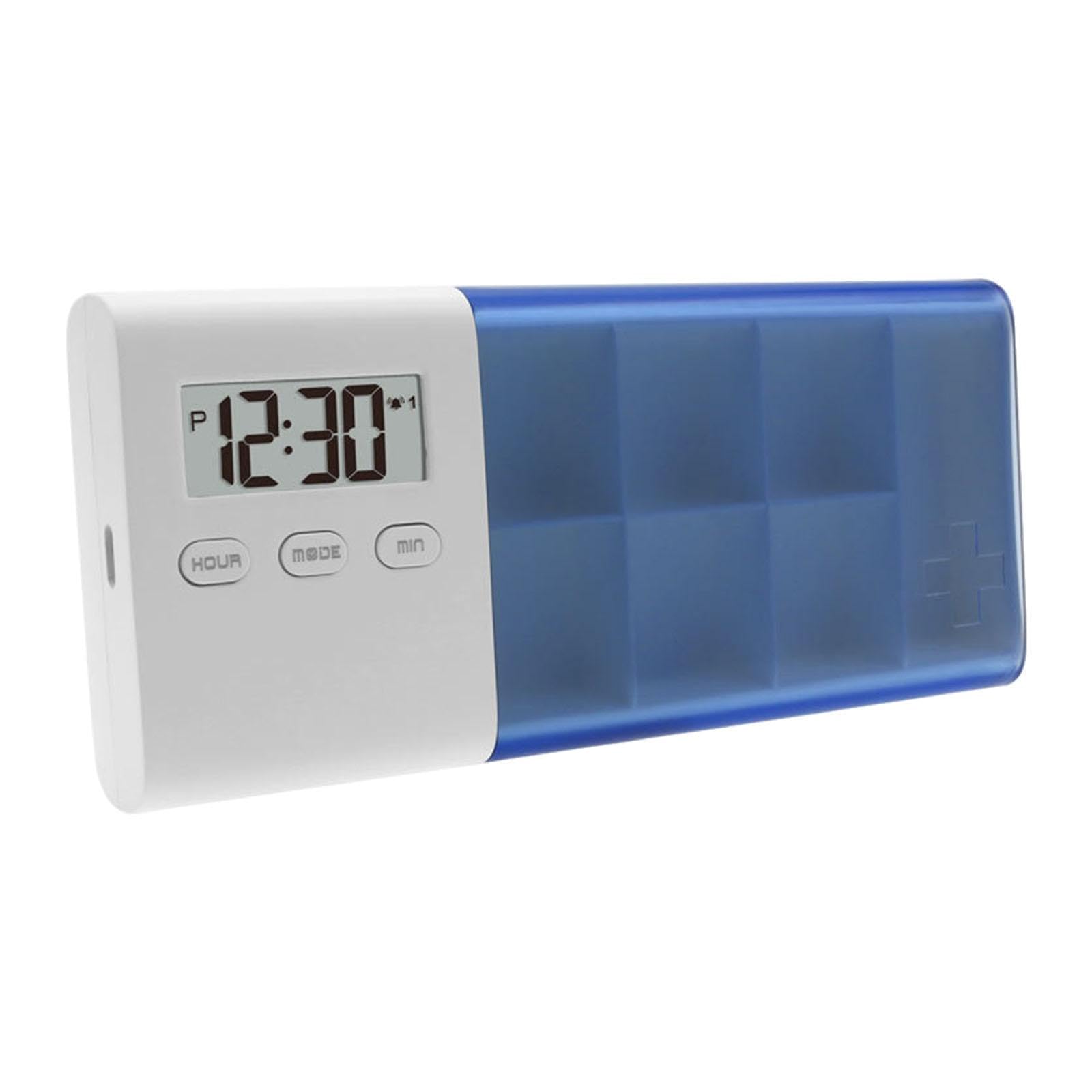 Organizador de Pastillas de Viaje, Pastillero Electrónico, Estuche Organizador de Medicamentos Portátil de Gran Capacidad con Recordatorio de Alarma.