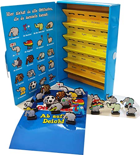 Preisvergleich Produktbild Edeka Ottifanten Sammelfiguren 20 Figuren mit Box Sammelbox Sammelalbum