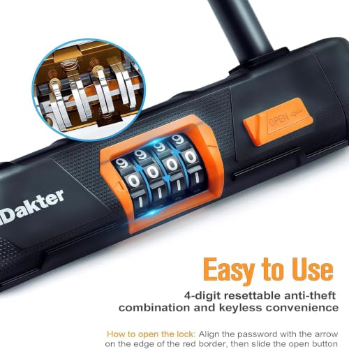 NDakter Combo U-Lock with 5ft Cable