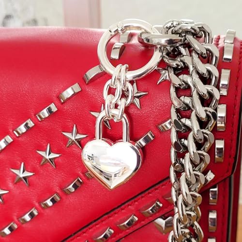 Mirror Polished Heart Shaped Padlock Charm for Purse/Handbag/Keychain3