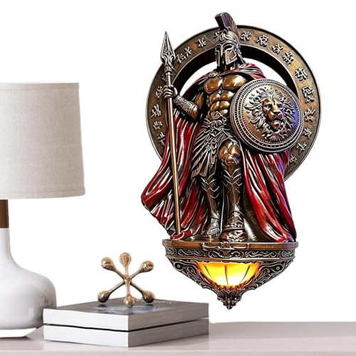 Lámpara decorativa vintage de soldado medieval para salones y casas rurales