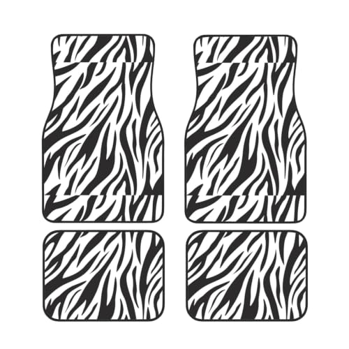 Alfombrillas para coche de neopreno que evitan resbalones y protegen el suelo con diseño de cebra