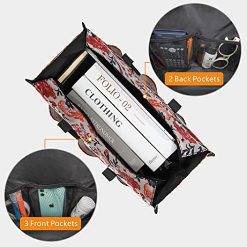 Image of TOPDesign Utility Water Resistant Tote Bag with 13 Pockets, Top Zipper Closure & Thick Bottom Support, for Working Women