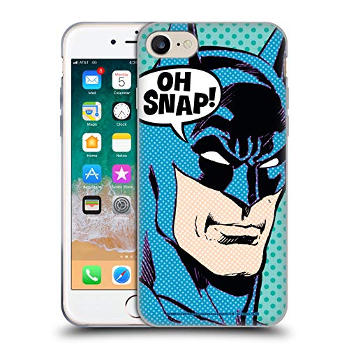 Head Case Designs sous Licence Officielle Batman DC Comics Pop Art Mode Vintage Coque en Gel [Qualité Militaire] Compatible avec Apple iPhone 7/8 / SE 2020 &...