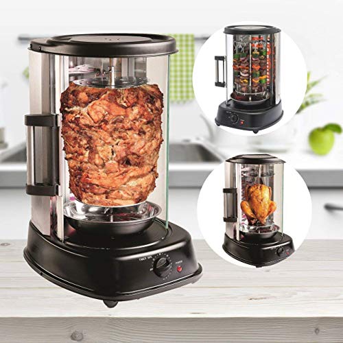 Homeatk Tower Vertical Rotisserie Rotating Döner Kebab Grill Vertical