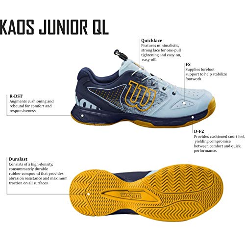 Image of Wilson Unisex-Child Junior KAOS Quicklace Tennis Shoe