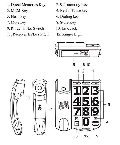 Teléfono Future Call con botones grandes y volumen 40db - Pack 2 miniatura 2