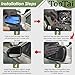 Tootai Passenger Side Replacement Mirror Glass - compatible with Ford vehicles - Fusion 2013-2019 - heated with Blind Spot Detect, w/o Auto Dimming