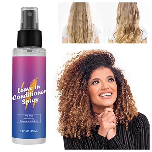 Jiusike Hair Mist Hydrating Moisturizing Anti Frizz Detangling Conditioner Mist Leave In Conditioner Mist And Detangler 100Ml Cleansing Milk For Face (A, One Size) #TOP1