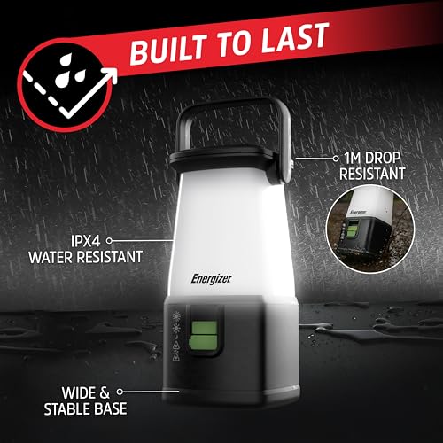 Image of Energizer WeatherReady LED Emergency Lantern, Water Resistant, Multiple Light Modes, USB Charging Output, Great for Camping, Storms, and Power Outages, 1200 Lumens