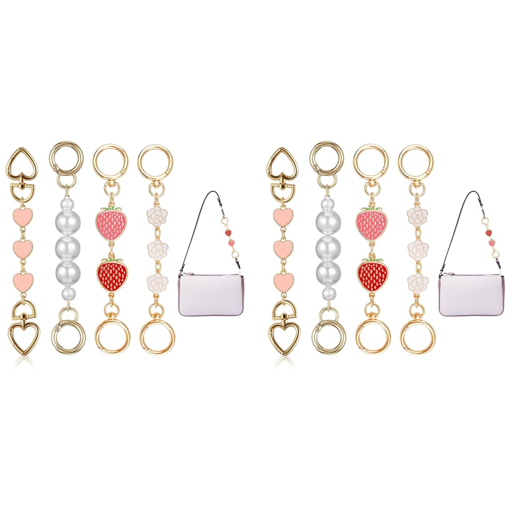 PALAY® 8PCS Bag Extender Chain Golden Chain for 5.7-6.7 Inches Cute Charm Strap Quick Connection Fashion Purse Handbag Sling-picture-18