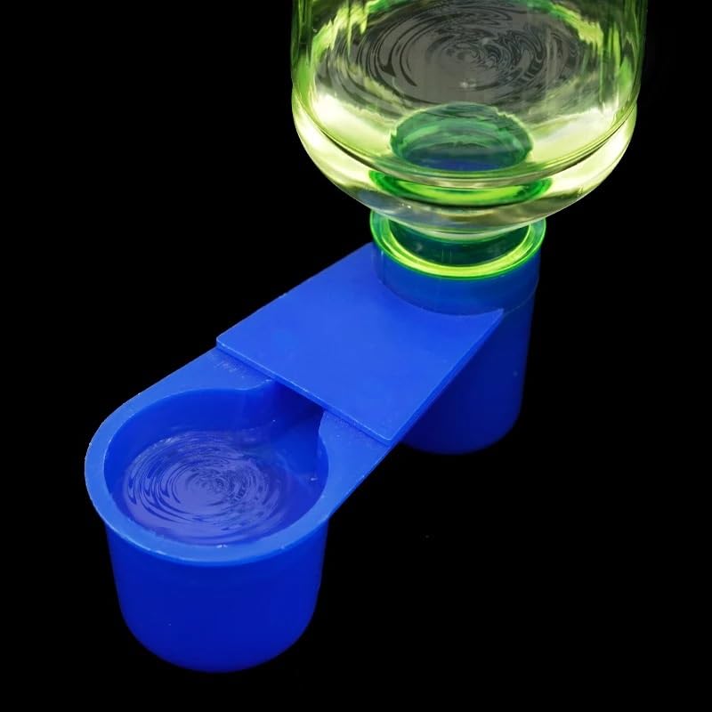 5/10/20Pcs Oiseau Caille Abreuvoir Tasses Bouteille d'eau Tasse Chat Poulet Pigeon Perroquet Hamster Double Buse Guide d'eau for Oiseau