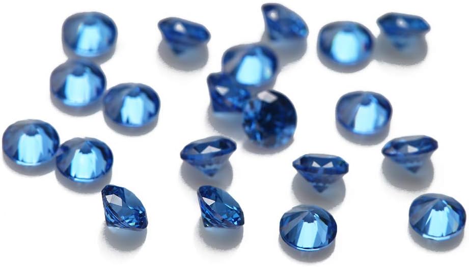 XIANGMO 100pcs 4.5mm Round Loose Cubic Zirconia Stones 5A Blue CZ Stone Synthetic Gemstone for Ring Earring Bracelet Necklace Pendants Jewelry Making