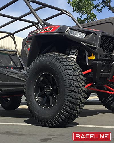 Raceline Wheels A82B Twist Utv/Atv Wheel Black 14X7" 4X137", 10 Mm Offset/(4.39"B/S) #TOP1