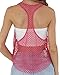 CLOZOZ Fishnet Tank Tops Mesh See Through Tops for Women Trendy Sheer Scoop Neck Sleeveless Going Out Tops Rosy