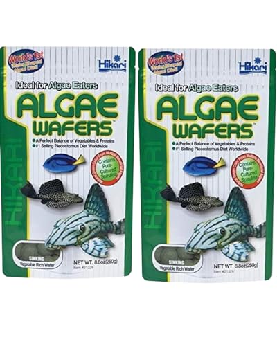 WLR Industries Bundle Hikari Algae Wafers 2 Pack – 8.8-oz Bags Sinking Fish Food for Plecos, Algae Eaters & Bottom Feeders – High Protein Aquarium Fish Food