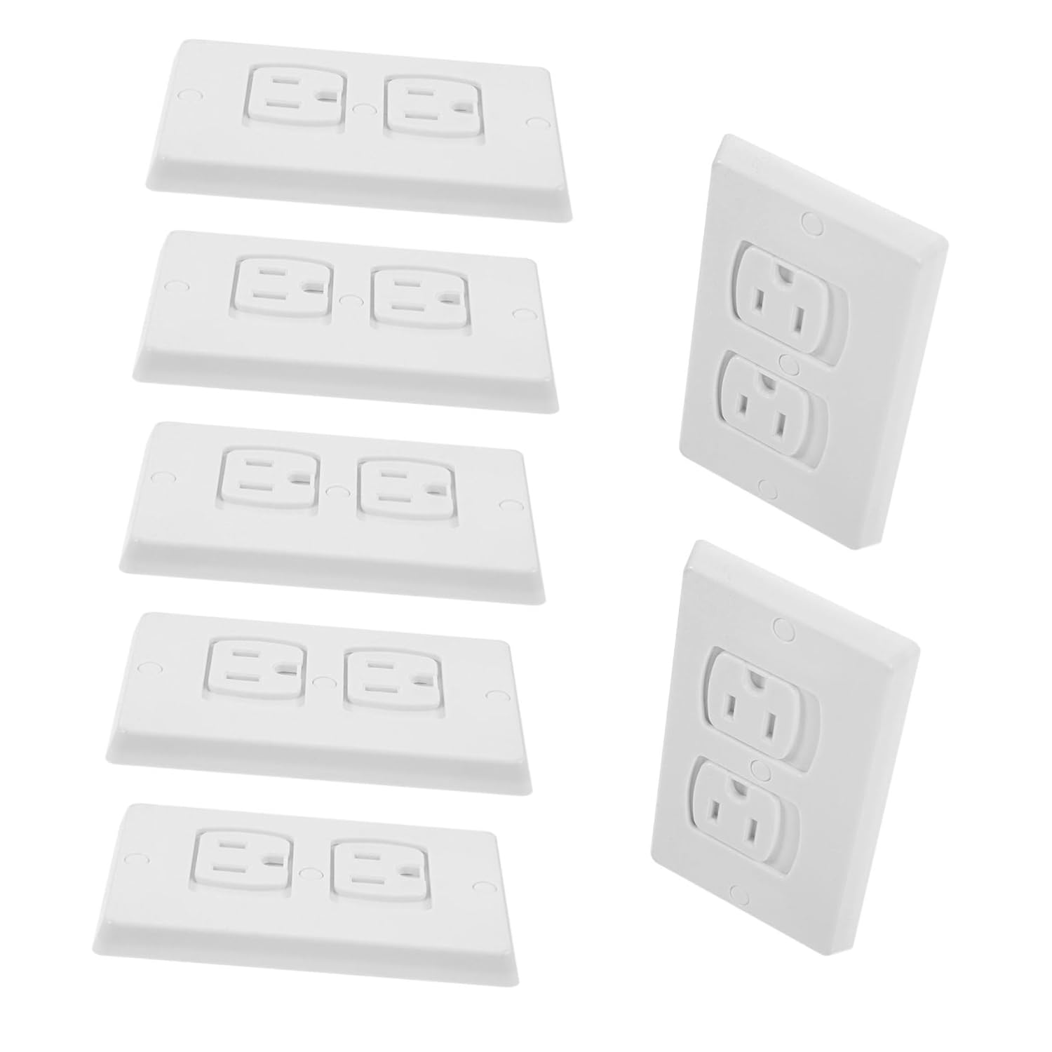 10pcs Childproof Self-Closing Electrical Outlet Covers with Screws Abs Wall Socket Plug Protectors for Safety Insulated and Break-Resistant Socket Covers