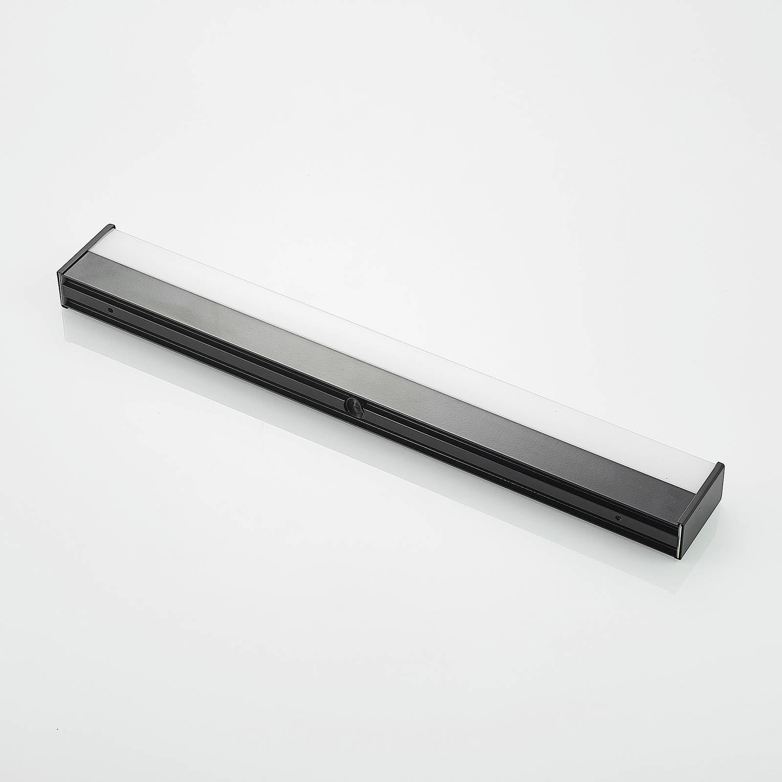 Lindby LED Wandleuchte, Wandlampe Bad Ulisan (spritzwassergeschützt (Modern) in Schwarz aus Aluminium (1 flammig) - Wandleuchten Spiegelleuchte Badezimmer Wandbeleuchtung Badezimmerleuchte