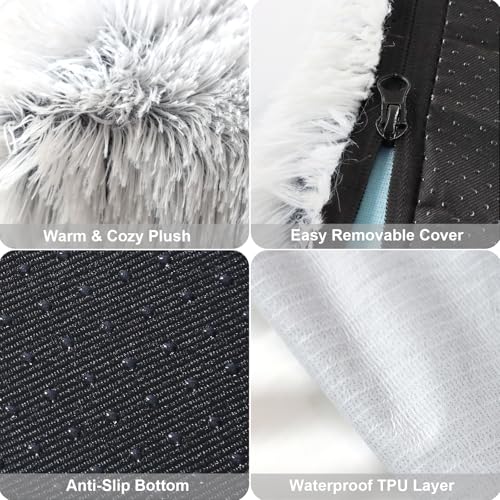 Image of Orthopedic Memory Foam Dog Bed Large Size Crate Pad 41 x 27 Inch Gray