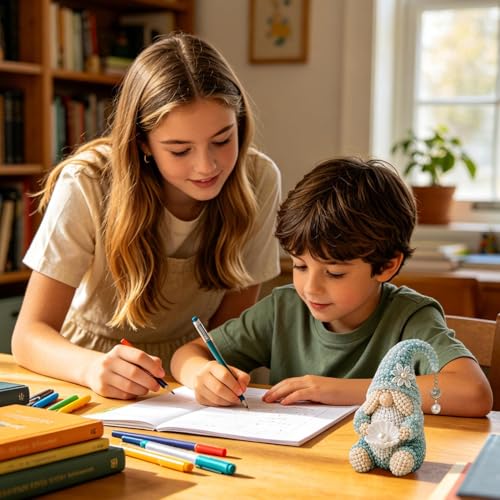 Kit de cuentas 3D para gnomo con instrucciones para manualidades y decoración navideña 3