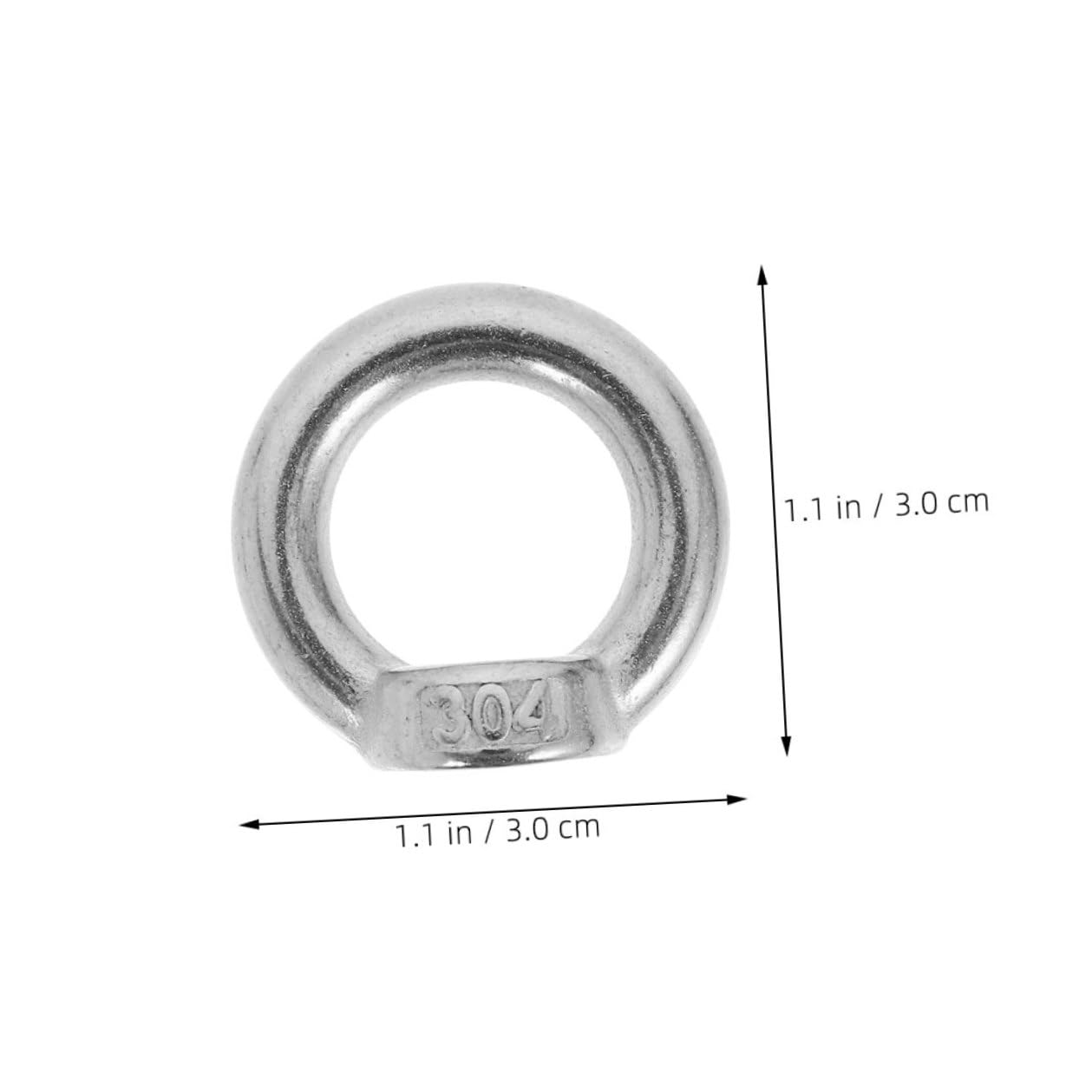 M8 Stainless Steel Eye Nuts 8pcs Ring Shaped Fasteners